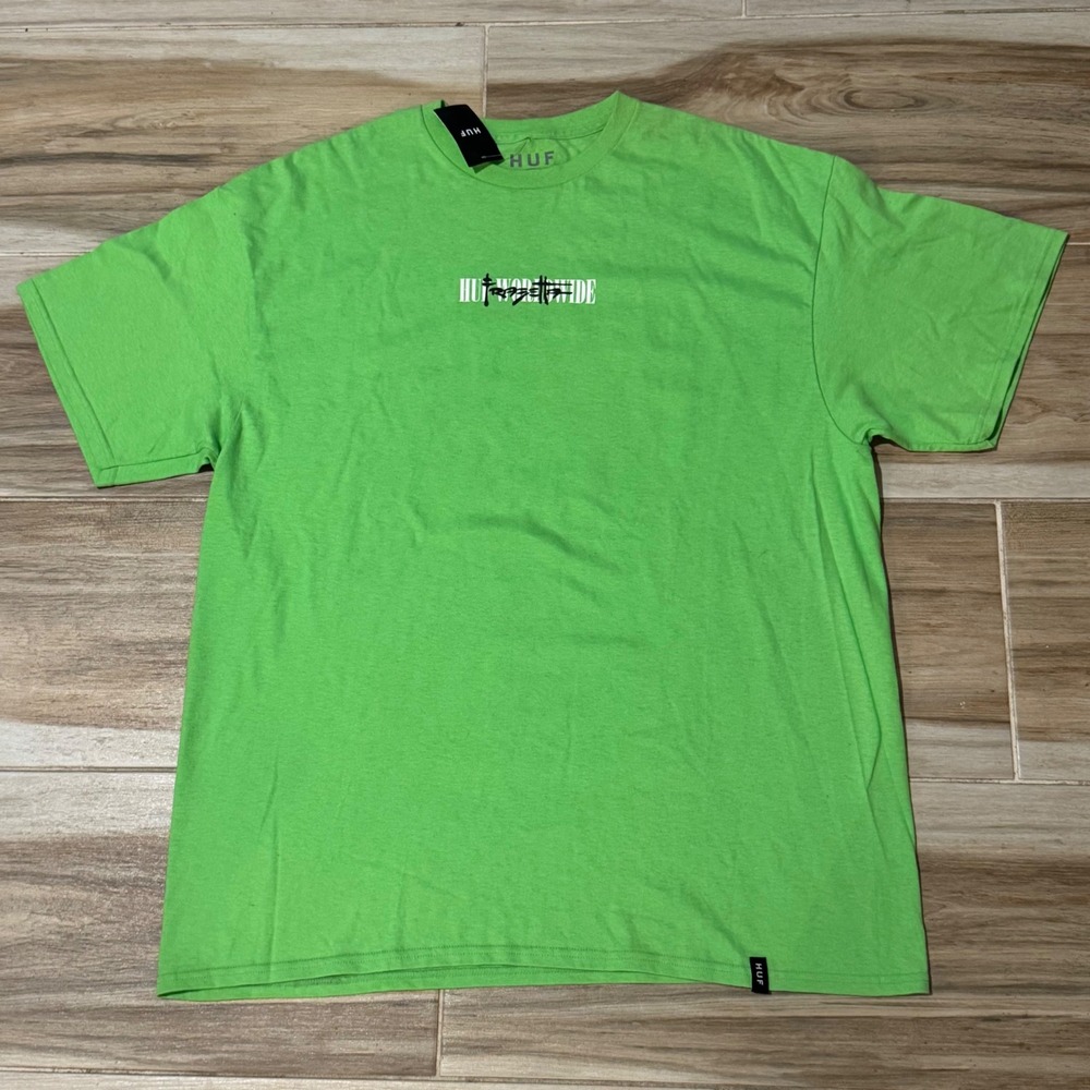 NWT HUF x Frank Frazetta Cavewoman T-Shirt Lime Green XL Deadstock 2019 Collab